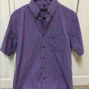Ben Sherman purple,red,white and blue plaid shirt